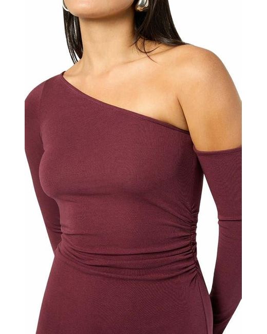 WeWoreWhat Red Long Sleeve Off Shoulder Dress