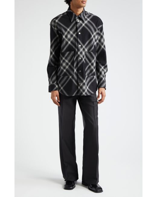 Burberry Black Tailored Wool & Silk Pants for men