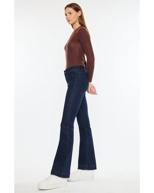 Kancan Blue Star Mid Rise Bootcut Jeans