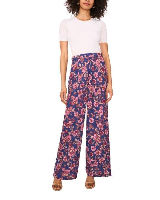 Vince Camuto Purple Floral Wide Leg Pants