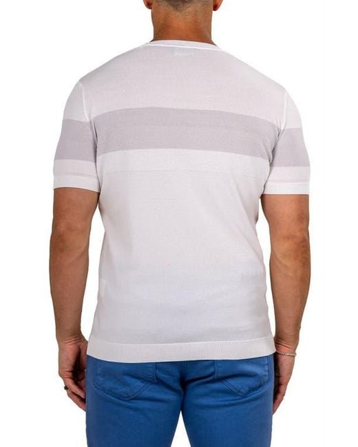 Maceoo White Marthy Crewneck for men