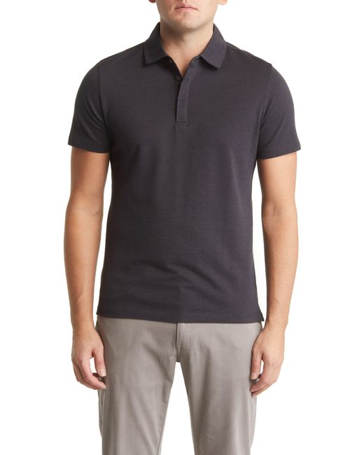 Robert Barakett Creston Short Sleeve Cotton Polo in Black for Men | Lyst