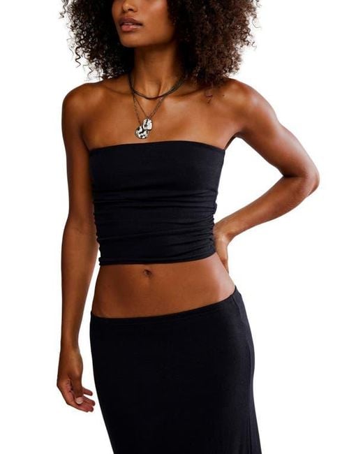 Free People Black Good Feels Tube Top & Maxi Skirt Set