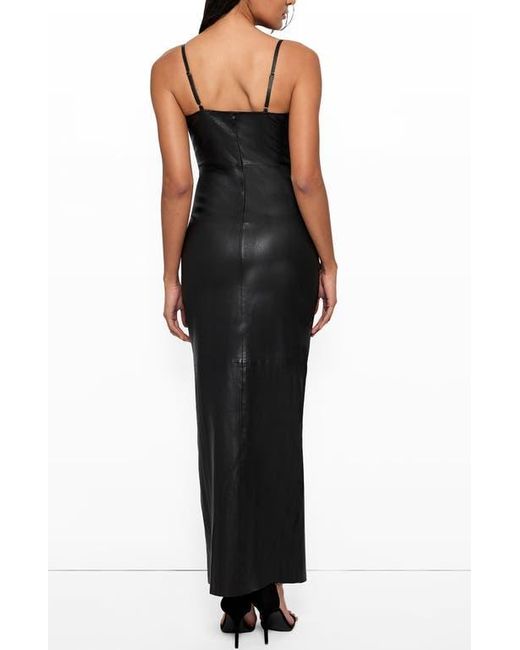 AS by DF Aphrodite Stretch Leather Dress in Black | Lyst