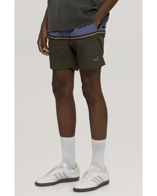 Maui & Sons Multicolor Granite Colorblock Nylon Swim Trunks for men