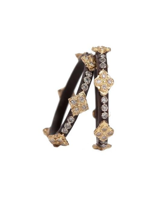 Armenta Metallic Old World Crivelli Diamond Stack Ring