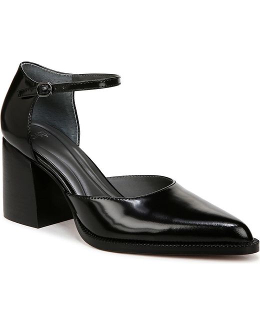 Sarto Black Diona Ankle Strap Pointed Toe Pump