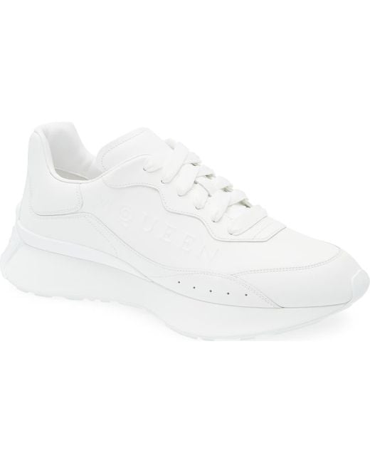 Alexander McQueen White Sprint Runner Sneaker for men