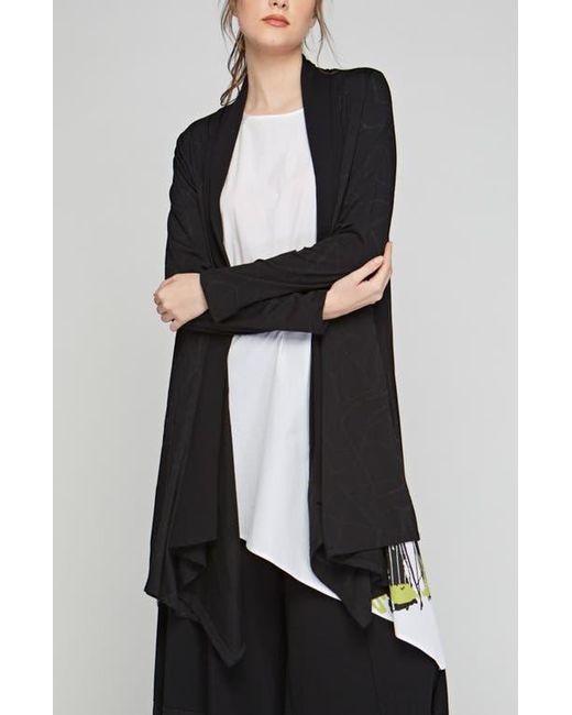 Luukaa Black Axel Devore Cotton Jersey Duster
