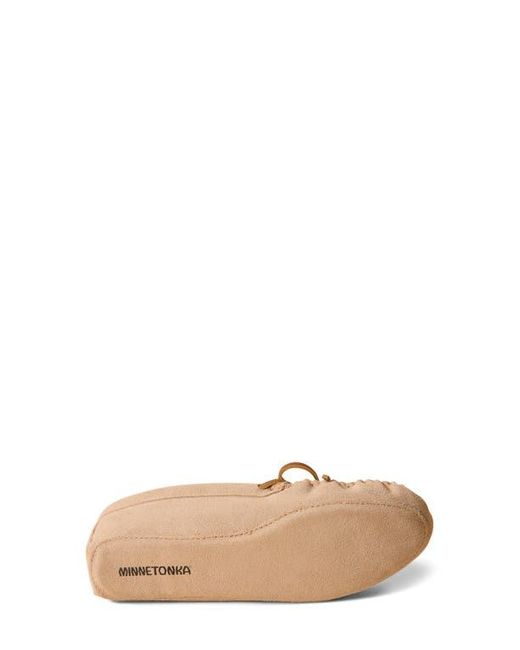Minnetonka Natural Faux Fur Lined Soft Sole Slipper