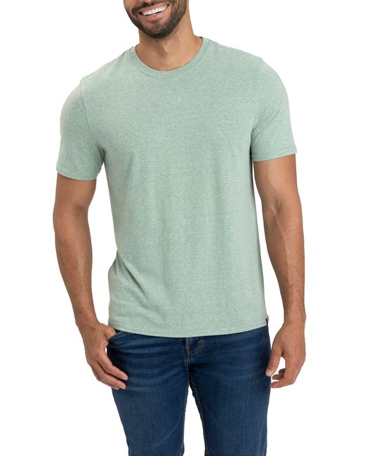 Threads For Thought Green Slim Fit Crewneck T-shirt for men