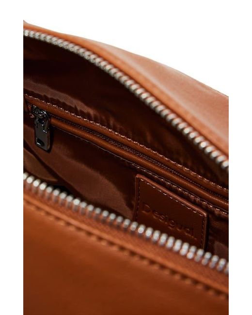 Desigual Brown Faux Leather Shoulder Bag