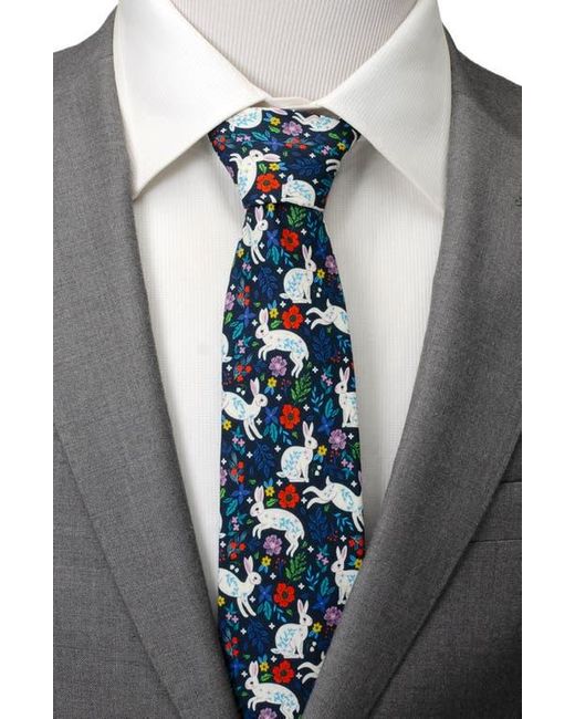 Cufflinks Inc. Blue Rabbit Floral Cotton Tie for men