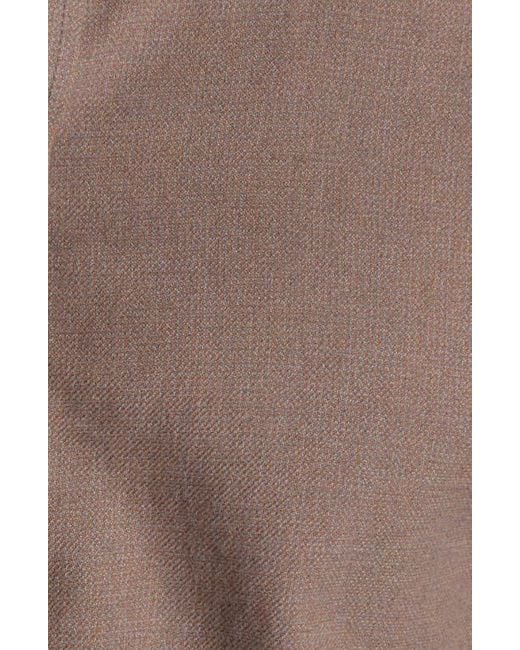 UNTUCKit Brown Veneto Regular Fit Textured Wrinkle Free Cotton Button-Down Shirt for men