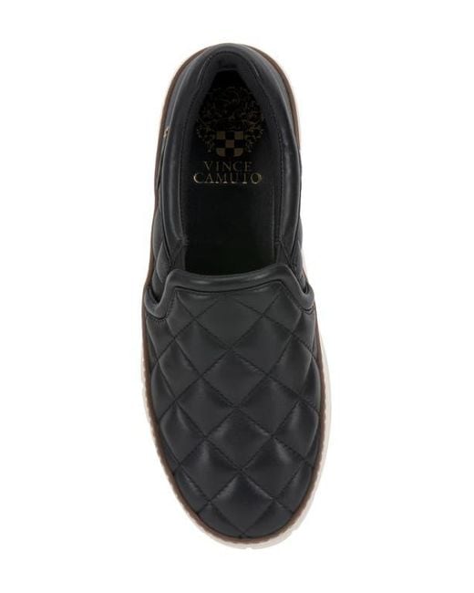 Vince Camuto Black Romie Slip-On Platform Sneaker