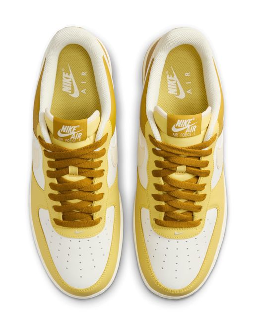 Nike Yellow Air Force 1 '07 Basketball Sneaker for men