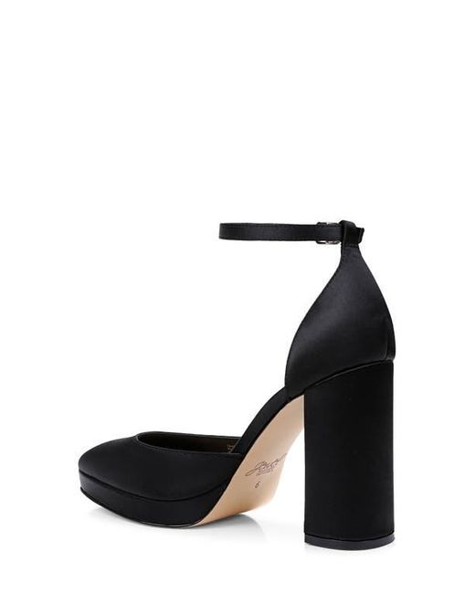 Badgley Mischka Black Stephanie Ankle Strap Platform Pump