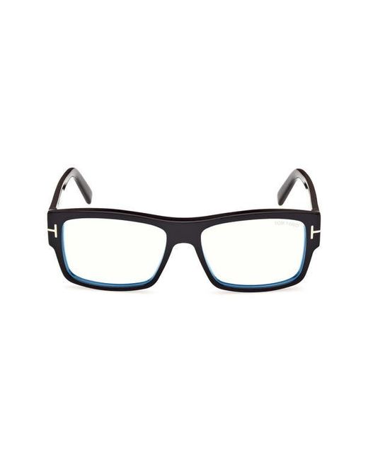 Tom Ford Brown 55Mm Square Light Blocking Glasses