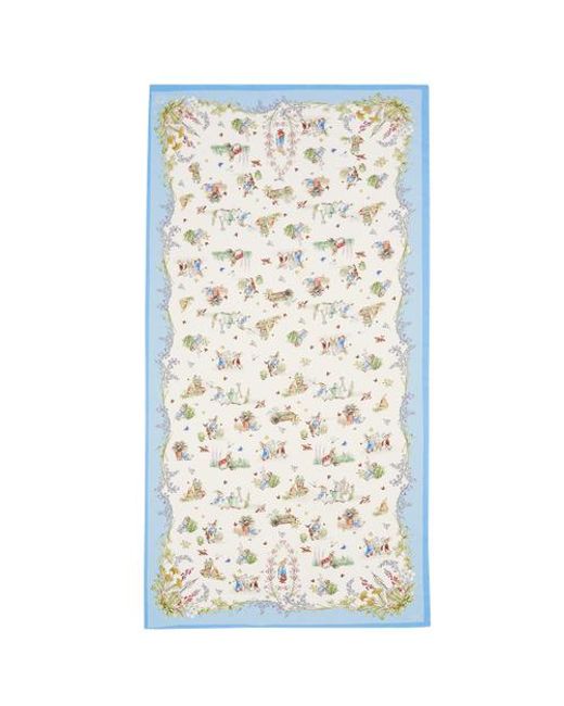 Fable England White X Peter Rabbit Rectangle Scarf