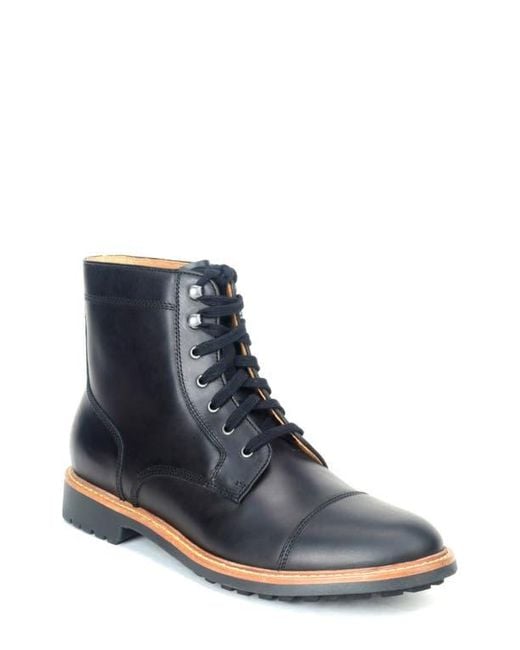 Warfield & Grand Blue Gresham Lugged Cap Toe Boot for men