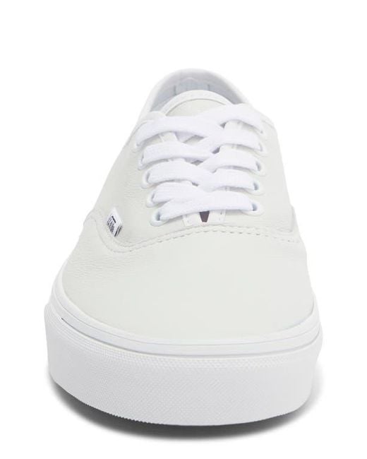 Vans White Authentic Leather Sneaker for men