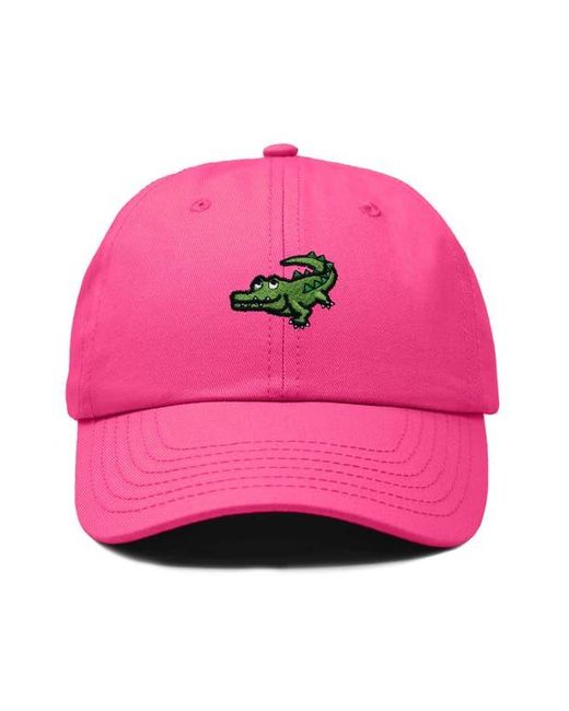Alix Pink Alligator Embroidered Wildlife Cap for men