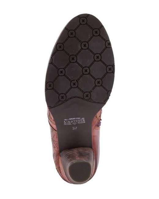 Spring Step Brown Niobe Cap Toe Bootie