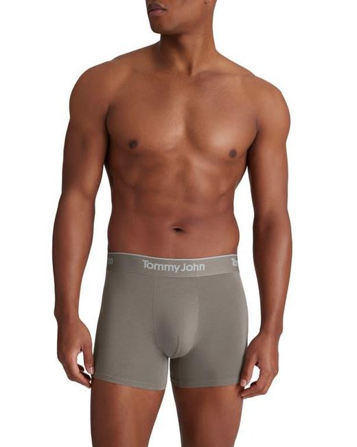 Tommy John Gray Assorted 3-Pack Second Skin 4-Inch Stretch Modal Boxer Briefs for men