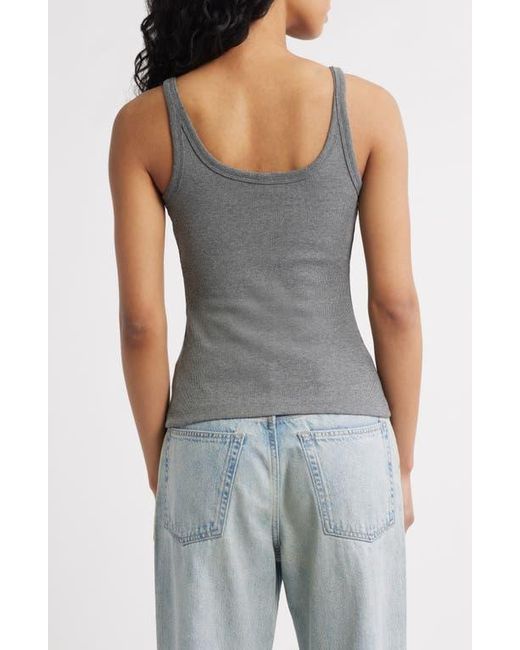 TOPSHOP Gray Rib Camisole