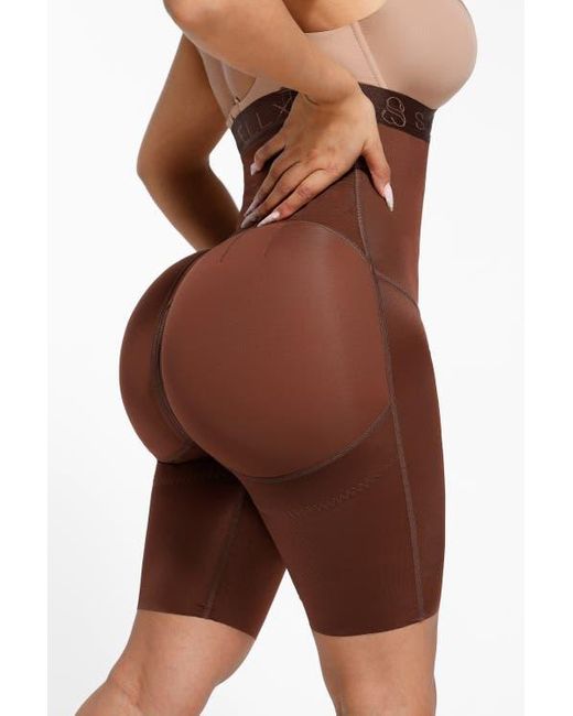 Shapellx Orange Butt-Lifting High Waist Shorts