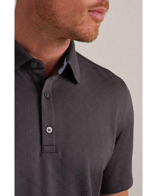 Rhone Black Fairway Performance Golf Polo for men