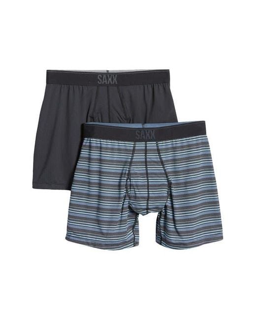 Saxx Underwear Co. Black Assorted 2-pack Quest Quick Dry Mesh Slim Fit Boxer Briefs for men