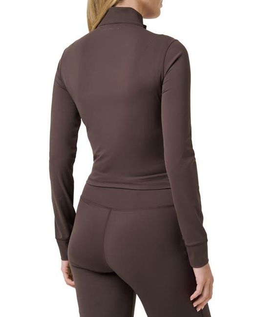 Travis Mathew Brown Moveknit Full Zip Crop Jacket