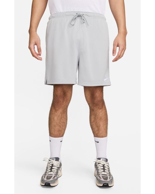 Nike White Club Flow Mesh Athletic Shorts for men
