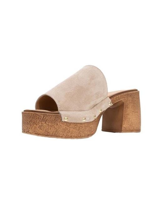 Forever & Always Shoes White Pull Leather Platform Mules