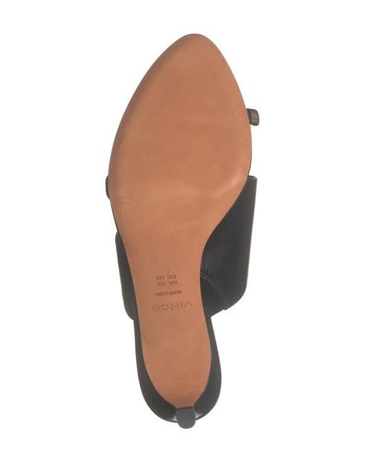 Vince Black Suzie Kitten Heel Flip Flop