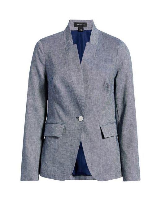 Halogen® Blue One-Button Blazer