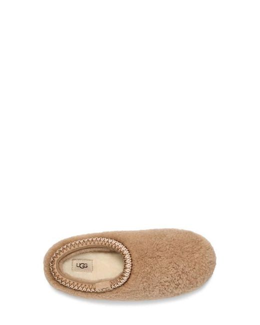 Ugg Brown Tazz Maxi Curly Genuine Shearling Platform Slipper