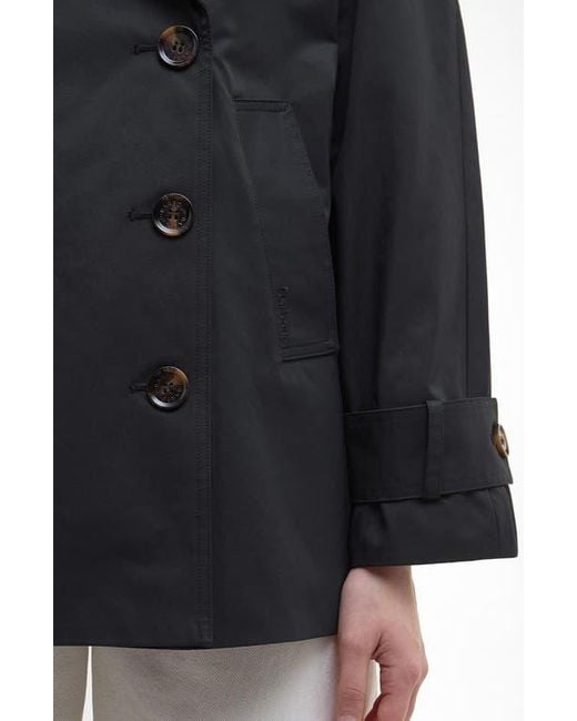 Barbour Black Maisy Showerproof Double Breasted Jacket