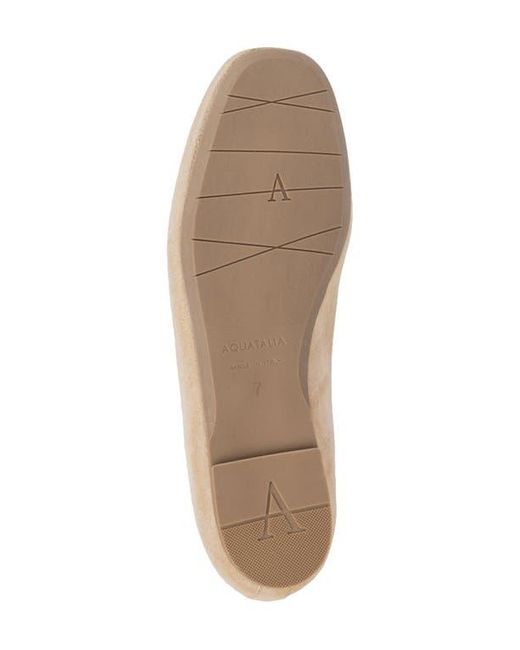 Aquatalia Natural Judie Luxe Croc Embossed Flat