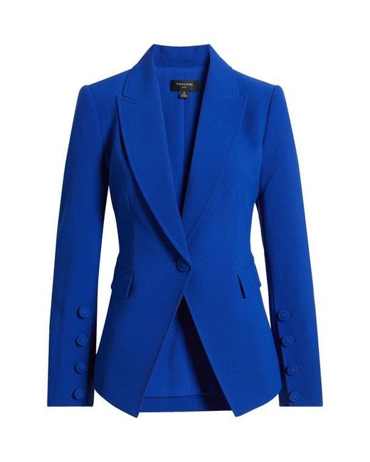 Tahari Blue One-Button Blazer