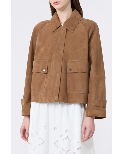 Weekend by Maxmara Brown Abito Suede Jacket