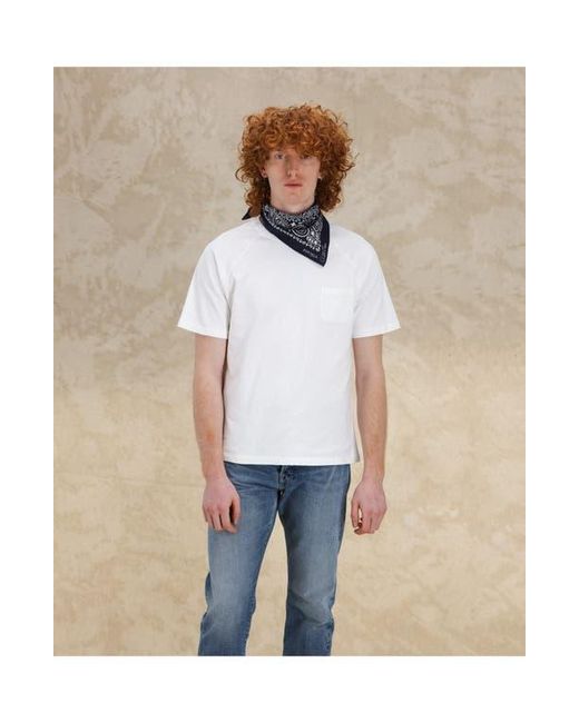 Fortela White Vermont Jersey T-Shirt With Chest Pocket for men