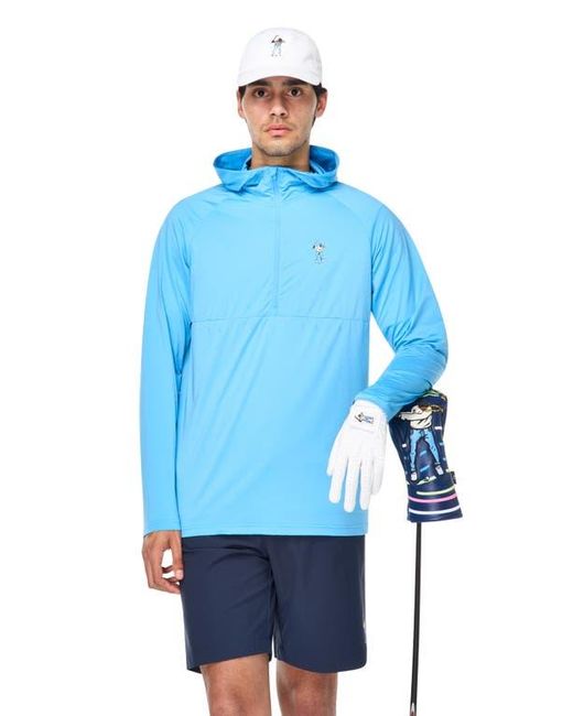 EASTSIDE GOLF Blue Half Zip Golf Hoodie for men
