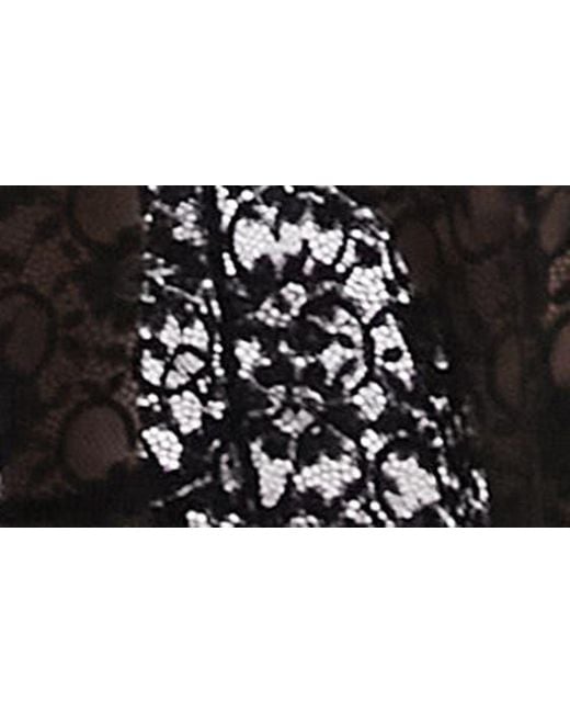 TOPSHOP Black Fishtail Hem Sheer Lace Maxi Skirt