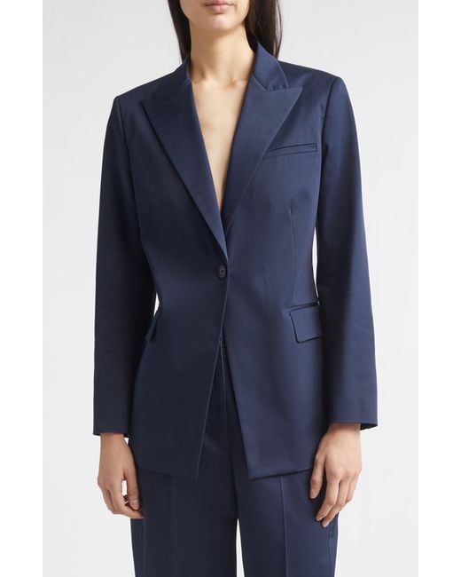 Partow Blue Bow Stretch Cotton Jacket