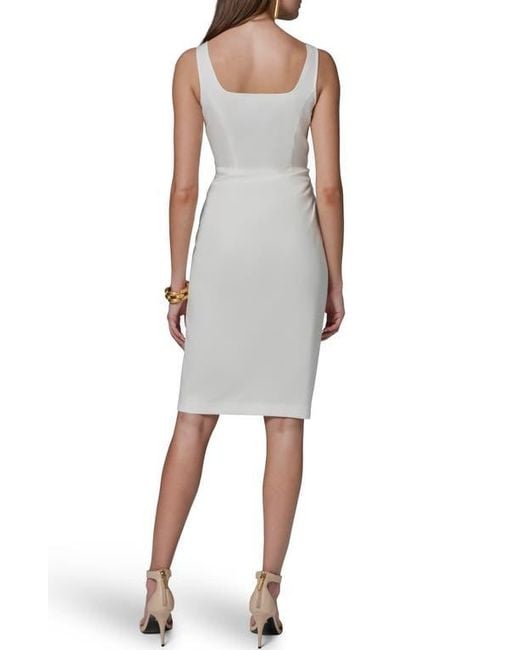 donna karan grey wrap dress Donna Karan Weekend Women's Elbow-Sleeve Collared Polo Dress - Black