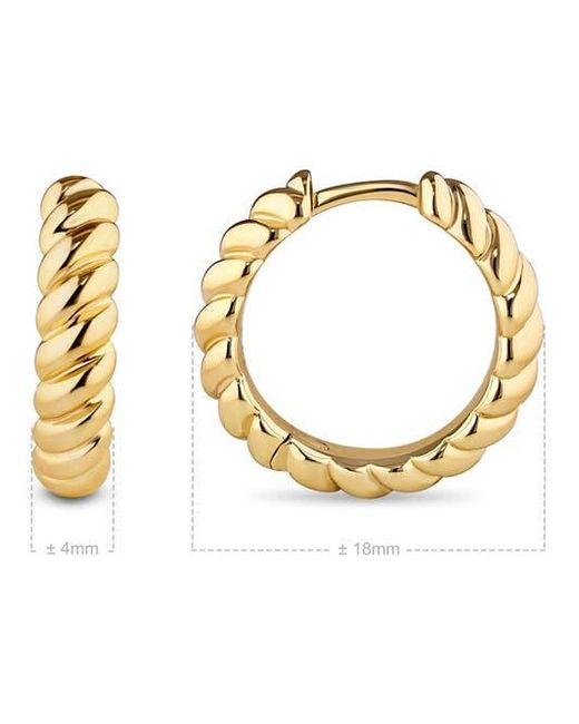DEVATA Metallic Rope Hoop Earrings