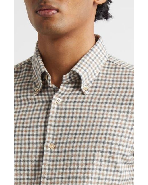 Boglioli Gray Check Button-Down Shirt for men