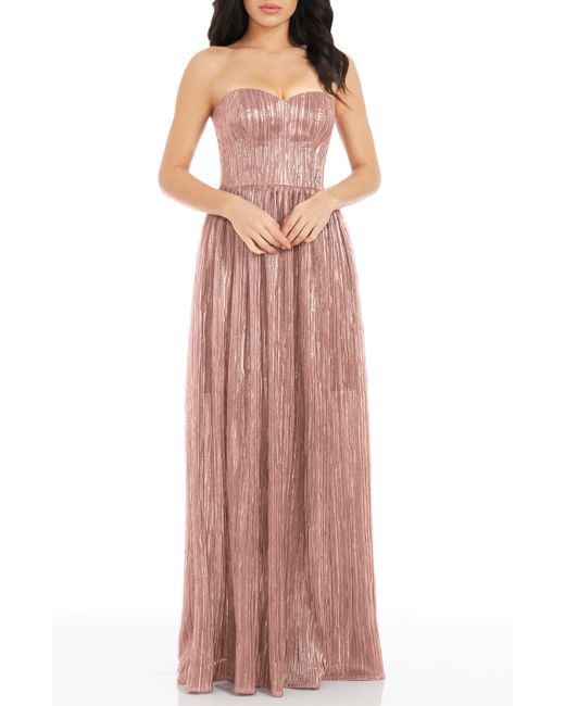 Dress the Population Pink Audrina Strapless Gown